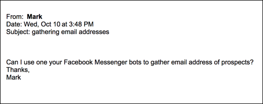 can I get emails with chatbots