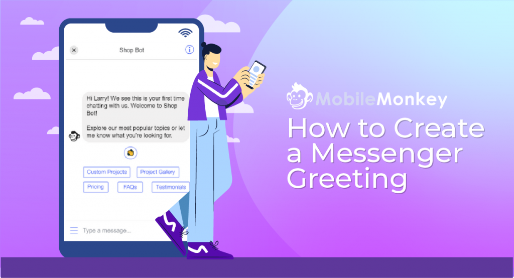 how to create a messenger greeting