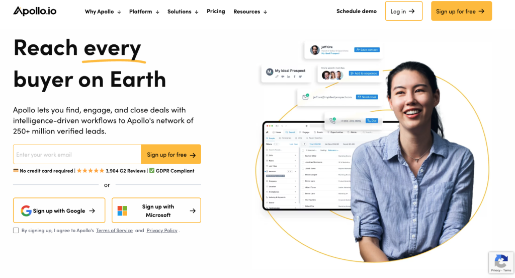 apollo sales prospecting software
